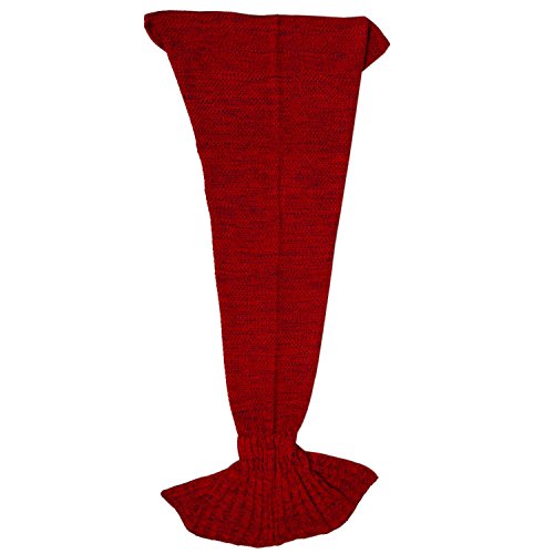 Yindhgdr Home - Manta tejida a mano cálida con forma de , para aire acondicionado, suave, color rojo, 90 x 50 cm