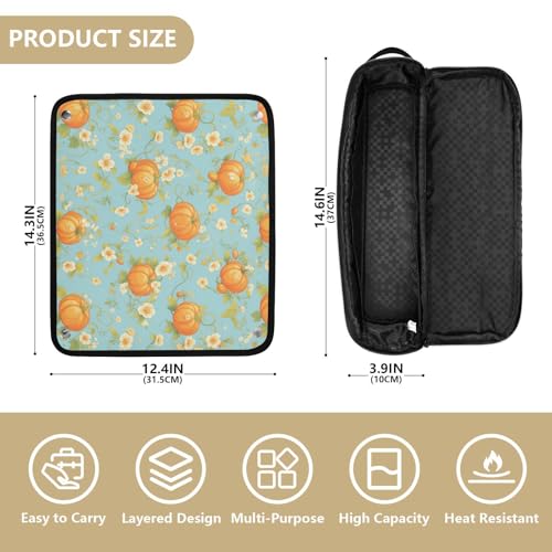 Pumkins Light Sky Blue funda de viaje 2 en 1 para rizadores y planchas de cabello con base resistente al calor y organizador miniatura 4
