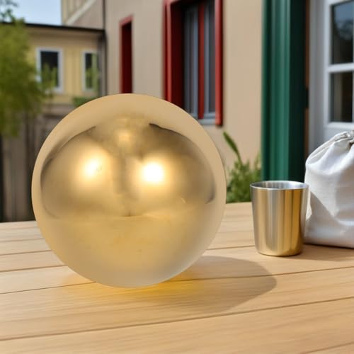 Bola reflectante portátil dorada para decorar el jardín y salones modernos 7