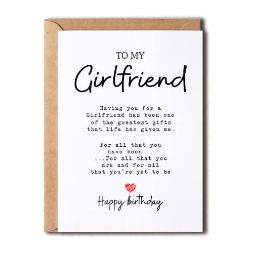 To My Girlfriend - Girlfriend Birthday Card - Girlfriend Is The...