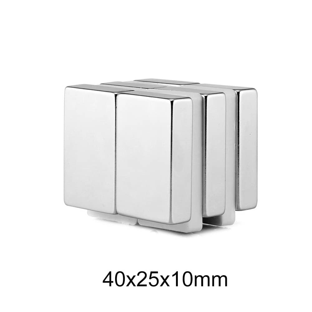 1/2/5PCS 40x25x10 Neodymium 40mm x 25mm Block Permanent 40x25x10mm Search Sheet 40 * 25 * 10 mm Magnet(5PCS)