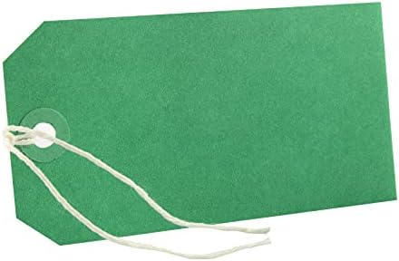 Q-ConnectKF01624 Strung Tag 120x60mm - Green (Pack of 1000)