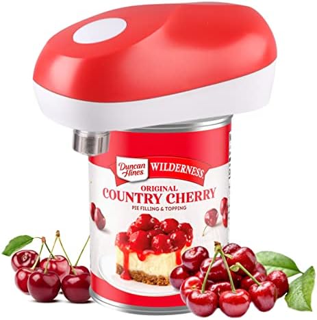 Electric Can Opener - Vcwtty One Touch Switch No Sharp Edge Automatic Electric Can Opener for Any Size, Kitchen Gifts for Arthritis and Seniors (Mini Red)