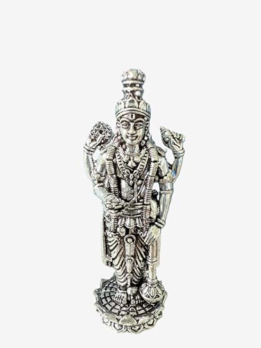 925 Sterling Silver Satyanarayana Swamy Idol 1.9 Inch