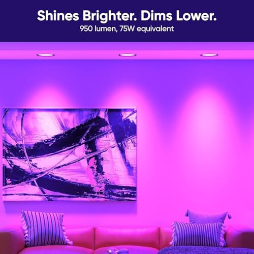 Image of Wyze Lifestyle Bulb Color, 1100LM Wi-Fi A19 Smart Bulb, 16 Million Colors & Tunable White, Works with Alexa and Google Assistant, 75W Equivalent, Dimmable, Timer, CRI>90, E26, No Hub Required, 2-Pack
