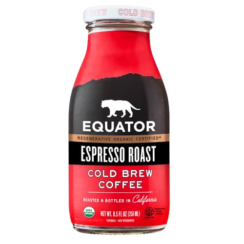 Equator Coffee Organic Espresso Roast Cold Brew Coffee, 8.5 FZ