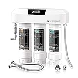 Frizzlife SK99 Untertisch Wasserfiltersystem, 3-stufige 0,5 Mikron Wasserfilter Trinkwasser, NSF/ANSI 42&53 Zertifiziert, Entfernt 99,99% Blei, Chlor, Chloramin, Fluorid, Geruch & Schlechten Geschmack