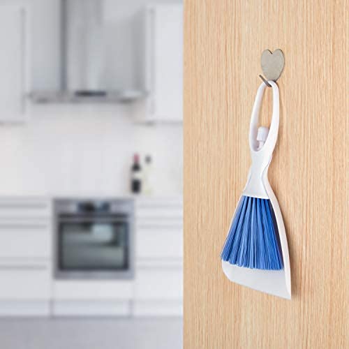 Besen und Kehrschaufel Set Klein, Handfeger Schaufel Kehrset für Staub Haaren Auto und für Hausboden Sofa Schreibtisch Reinigung