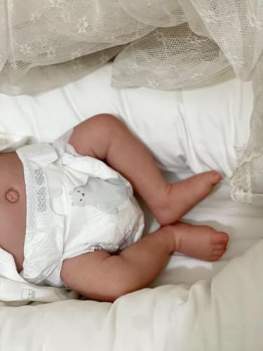 Zero pam Reborn Baby Vollsilikon Lebensecht-45CM Silikon Baby Junge, Reborn Puppen Lebensecht, Puppe Wie Echtes Babys, Lebensechte Babypuppen Mit Silikon Körper – Bild 5