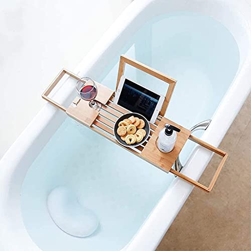 Plateau de bain en bois extensible pour un moment spa et lecture à la maison