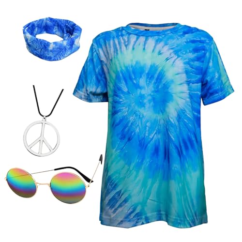 Disfraz Hippie Retro 60s 70s para Niños miniatura 3