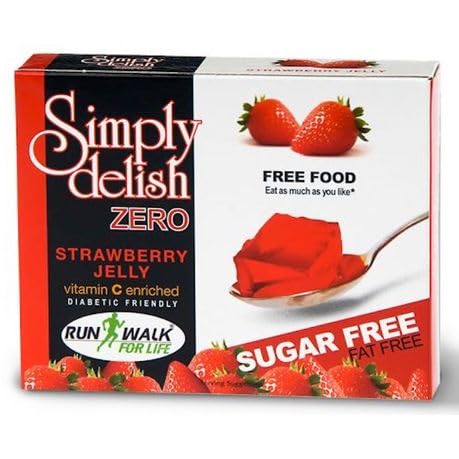 Simply Delish Postres - Vasos de gelatina de fresa, paquete de 6, 40 g cada uno