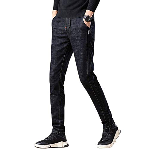 Andongnywell Men Stretch Skinny Jeans Slim Fit Stretch Straight Leg Fashion Denim Pants with Zip Trousers