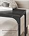 VASAGLE C-Shaped End Table, Small Side Table for Couch, Sofa Table with Metal Frame for Living Room, Bedroom, Bedside, Ebonized Oak and Black