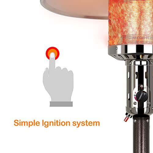Hykolity 48,000 Btu Propane Patio Heater With Wheels thumb #2
