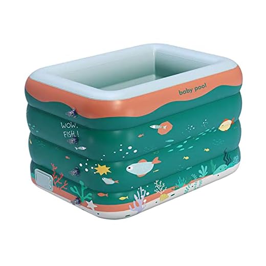SunniMix Uppblåsbar pool, familj simbassäng för barn, småbarn, infant, vuxna, inflata blow up pool badkar för utomhus, trädgård, bakgård, 140 x 110 x 75 cm