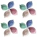 VinBee 12 Pack Leaf Shape Sauce Dish, Sauce Dipping Bowls Wheat Straw Soy Sauce Dishes Mini Dinnerware Plate Condiment Dish for Paste Jam Sushi Assorted