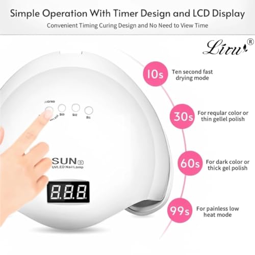 SG UNIQUE STYLE Sun U V 3-in-1 Gel Nail Polish Uv Light Lamp, Nail Dryer Machine, And Nail Paint Dryer Machine - Professional Salon-quality Results At Home White Uv Lamp For... - Image 3