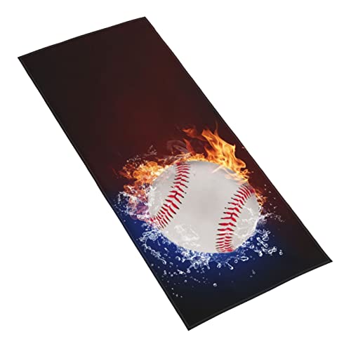 Granbey Baseball Hand Towels Gym Towel Baseball Kitchen Towel For Kids Boys Men Women Bathroom Microfiber Lightweight Soft Water Absorbent #TOP1