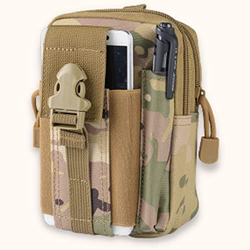 Image of Kraptick Multi-Purpose Water Resistant Waist Bag with Dual Compartment, Mobile Phone Holder, Waist Pack for Men, Women (CP Camouflage & ACU Camouflage) (Combo of 2)