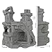 TimMee Battle Mountain Scenery - Gray Figure Display or Play Terrain - USA Made