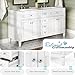 AMERLIFE 60″ Bathroom Vanity with Sink Combo, Modern Double Sink Vanity 30-Min Quick Assembly, Solid Wood Vanity Cabinet with 3 Storage Drawers & Adjustable Shelves, White
