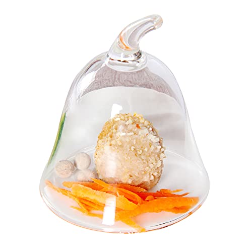 ZEELYDE Food Covers,Splatter Covers,Glass Dome, Clear Bell Dome Cover Fruit Dome Cheese Dome Strawberry Dome Wedding Cupcake Dome 8cm Easy To Clean Cake Stands