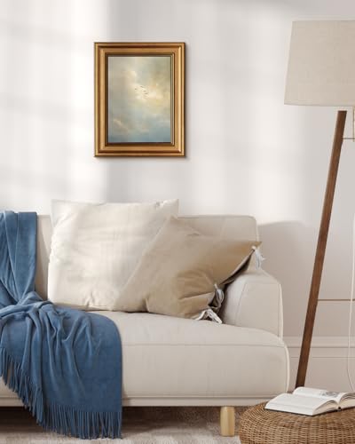 Image of VIYYIEA Vintage Gold Framed Wall Art for Living Room,【Above The Clouds】-(10L x 8W)