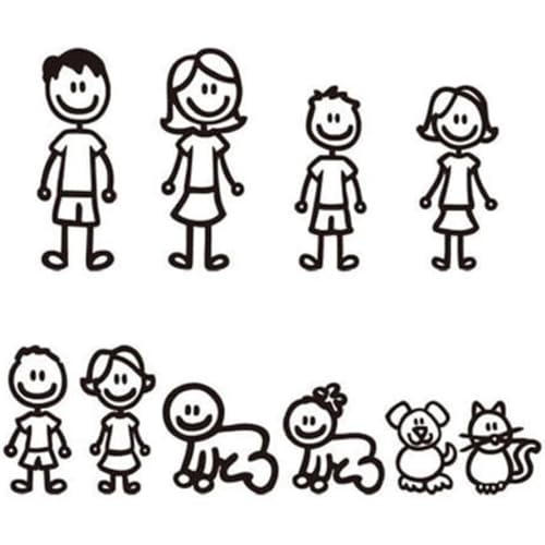 Image of Family Stickers for Cars, White Car Sticker I Love My Family Car Bling Stickers and Decals, Pet Cat Dog Animal, Decal for Car Window Phone Notebook Decorative Cars Walls Exterior Accessories
