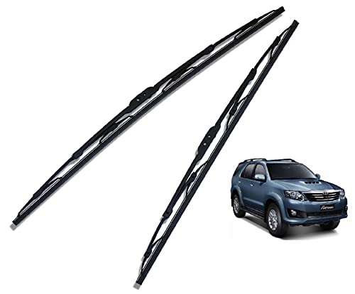 Image of Euro Care Metal Type Wiper Blade Compatibility with Fortuner Old (Model : 2005-2016) Windshield Car Wiper Blade Size D-21,P-19
