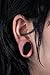 Pierced Owl Natural Obsidian Stone Black Coffin Shaped Double Flared Plug Gauges, Sold as a Pair (14mm (9/16