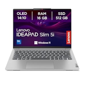 Lenovo IdeaPad Slim 5i Laptop | 14″ OLED WUXGA Display | Intel Core i7-13620H | 16GB RAM | 512GB SSD | Intel UHD Grafik | Windows 11 Home | QWERTZ | Luna Grau | 3 Monate Premium Care