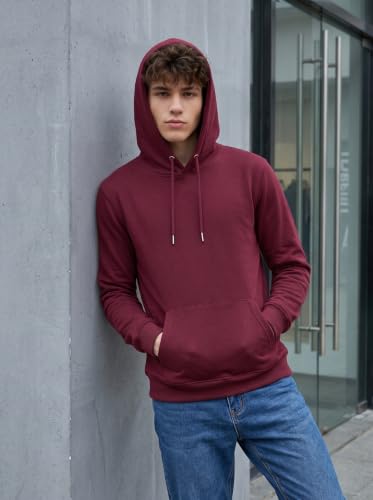 Image of HOODMASTER Unisex Fleece Hoodie Sweatshirt with Pockets Full Sleeves Regular Fit Solid Pattern Hooded Neck and Standard Length | Hoodies for Men & Women