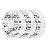 GANGXUN GL2103 HEPA Filter Replacement Compatible with RIGOGLIOSO, JINPUS, LTLKY, Frida Baby, Meleden,SY900S and More Air Purifiers, 4 Inch 3-in-1 Activated Carbon and True HEPA Filters (White, 3Pack)