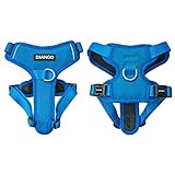 DJANGO Tahoe No Pull Dog Harness - Durable and Comfortable Neoprene Pet Harness for Dogs - Padded Pet Harness for Everyday Use - Adjustable Pet Harness for Large Dogs - Alpine Blue Large Dog Harness