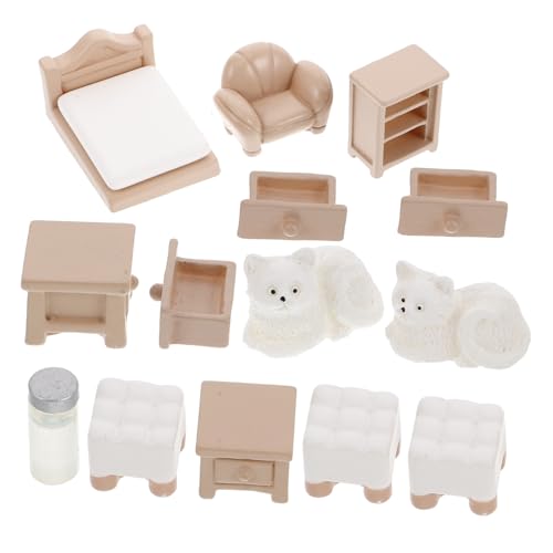 SUPVOX 1 Juego De Mini Muebles Kit De Casa De Muñecas Accesorios Muebles De Habitación Kit De Construcción De Casa De Muñecas En Miniatura Muebles De Resina para Casa De Muñecas