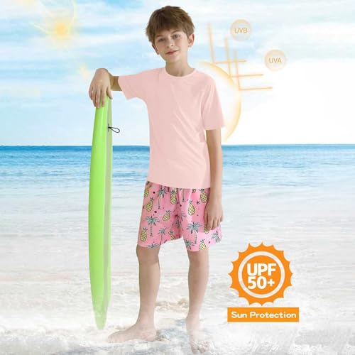 Little Boys Girls Short Sleeve Crewneck Tops Shirt Summer Teen Kids Cotton Plain Solid Basic Tees Snug Fit and Soft2