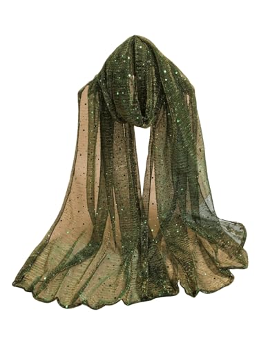 Image of Floerns Women's Sequin Bandana Square Scarf Silk Scarves Mesh Shawl and Wrap for Evening Dresses