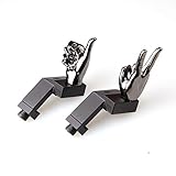 STINGER Novelty Finger Sight Set, Fixed Backup Front and Rear Iron Sight BUIS Set, Fit Picatinny Rail and Weaver, V Hand & Thumbs Up (Gloss Tungsten Grey, Offset 45 Degree)