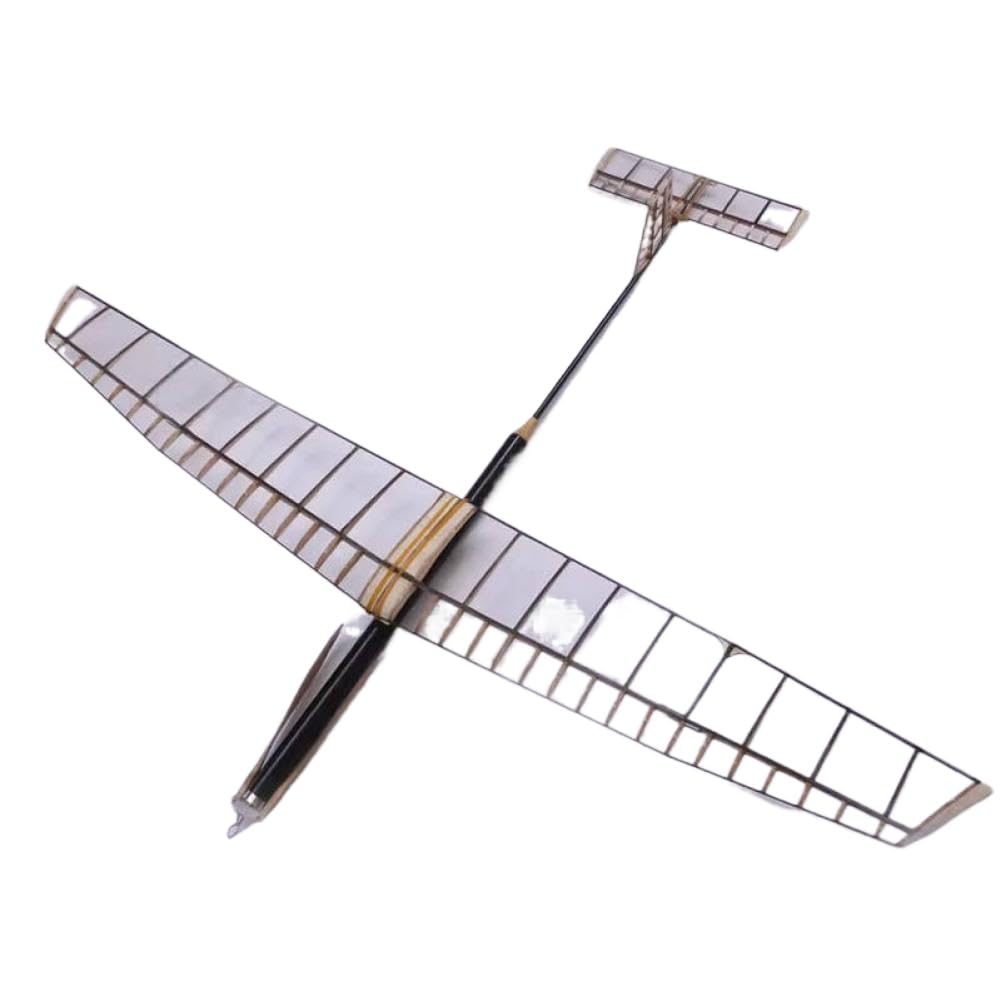 ZenithRide Flügelspannweite 645 mm, leichtes Holz, Gummiband, Flugzeug, handgedreht, zusammengebauter Modellflugzeug-Bausatz, kompatibel mit Outdoor-Wettbewerben