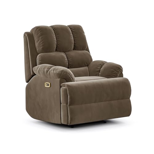 Image of Wakefit Recliner | 3 Year Warranty | Recliner Sofa 1 Seater, XpertGRID Technology, Designed for Supreme Comfort & Relaxation, Easy DIY Assembly, 145 kg Weight Capacity, Electric Virelia (Stone)