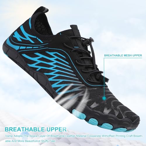 Image of Hike Barefoot Shoes Womens Men,Unisex Barefoot Water Shoes Breathable, Anti-Slip Hiking Footwear for Athletic Wide Toe Shoe Footwear for Hiking, Walking, Running, Yoga, and Water Sports
