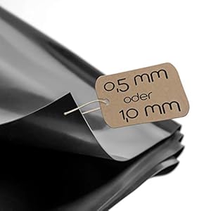 BooGardi PVC vijverfolie zwart voor tuinvijver (wortelbestendig) • 3m x 6m x 0,5mm • vele maten in 0,5mm / 1,0mm • Uv-, vorst- en weerbestendig