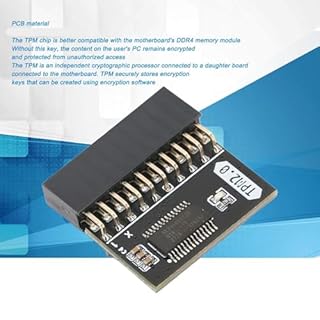 TPM 2.0 Module for and Gigabyte - 20Pin 2 10P Encryption Security for Computer Motherboard, 2.54mm Pitch DDR4 Memory