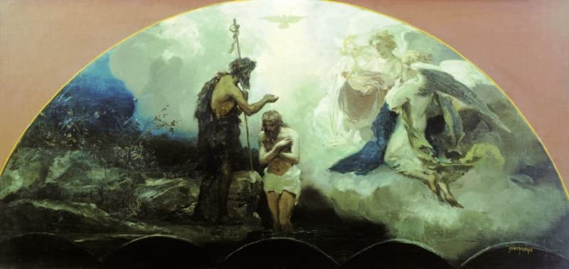Affiche Impression d'Art Le Baptême du Seigneur Henryk Hector Siemiradzki Décoration Murale