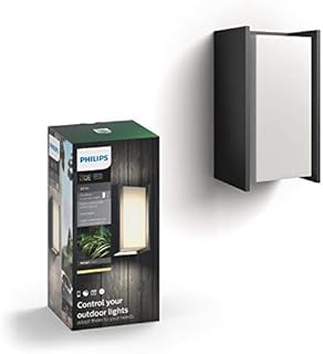 Philips Hue Turaco White LED Smart Outdoor Wall Light, Works with Alexa, Google Assistant and Apple HomeKit