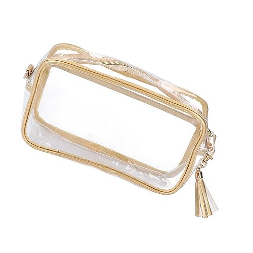 PVC Messenger Bag, Transparent Ported Messenger Bag to the Transparent Soft Ground with Adjustable Shoulder Strap for Events (Khaki)3