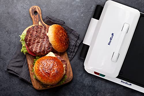 Hamburger Grill Maker by StarBlue with FREE Burger Press and Recipes eBook - Portable and Multipurpose Machine AC120V 60HZ 1000W - Image 7
