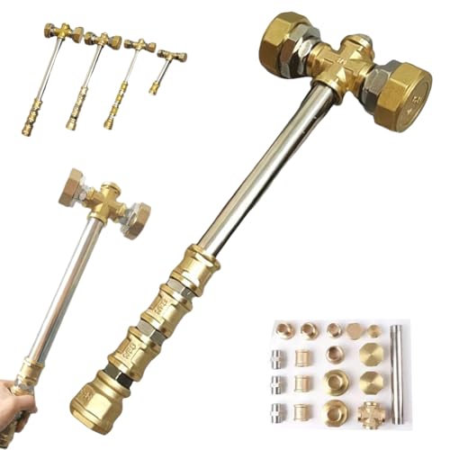 Kit de martillo vikingo de bricolaje, kit de montaje de martillo de guerra vikingo, escultura de escritorio coleccionable de mitología, martillo de tubo de metal pesado para exhibición y fitness