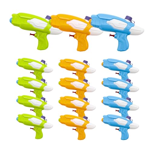 Imagen de Pack de 12 Pistolas De Agua De 20 Cm para Niños AMATOYS Juguete Divertido De Verano Ideal para Playa